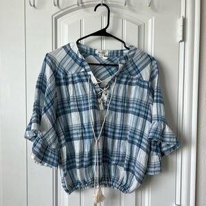 (Up)Cycled Blue Linen Shirt